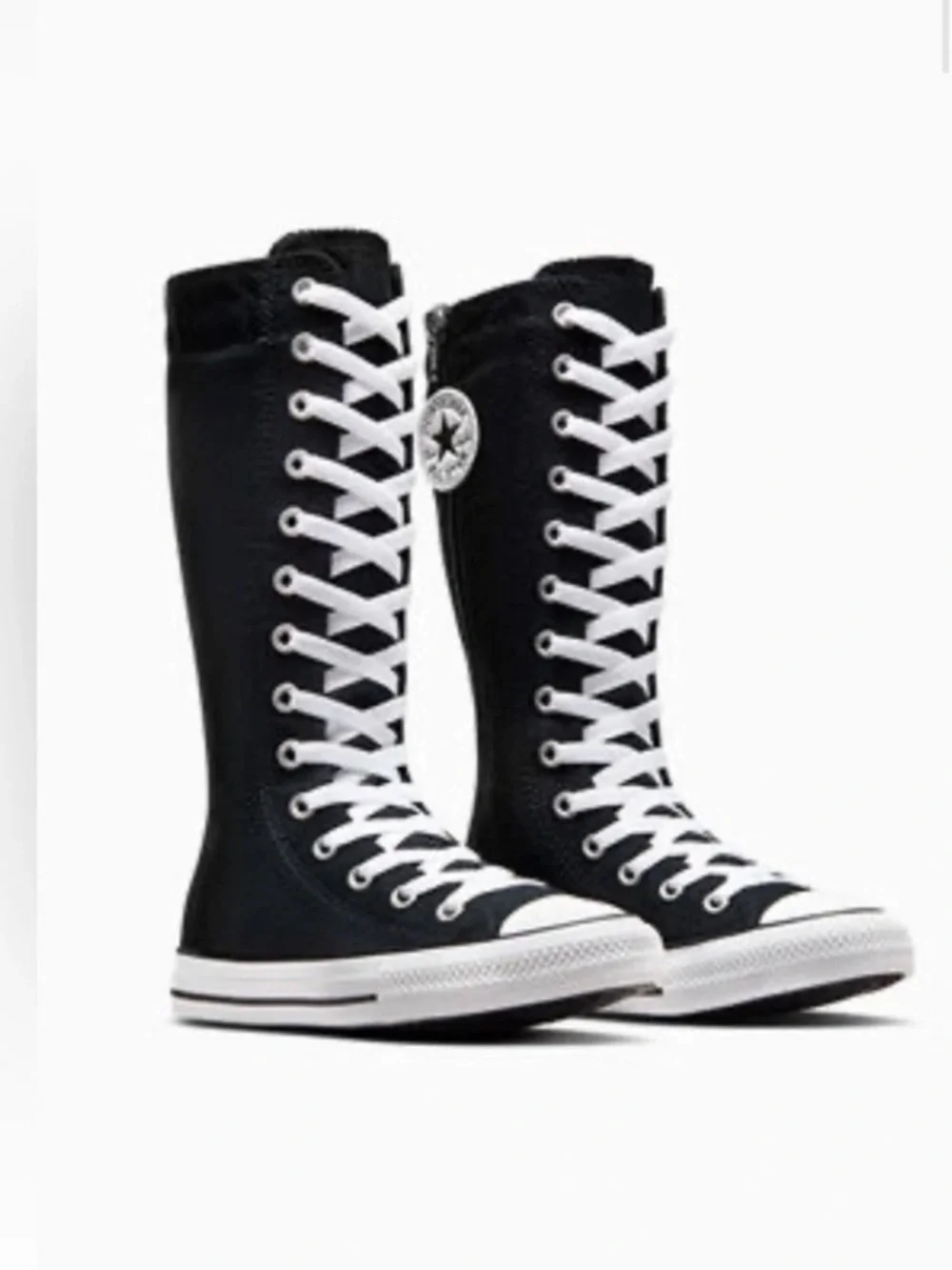 Converse Kids 12 Knee High  Black Sneakers New